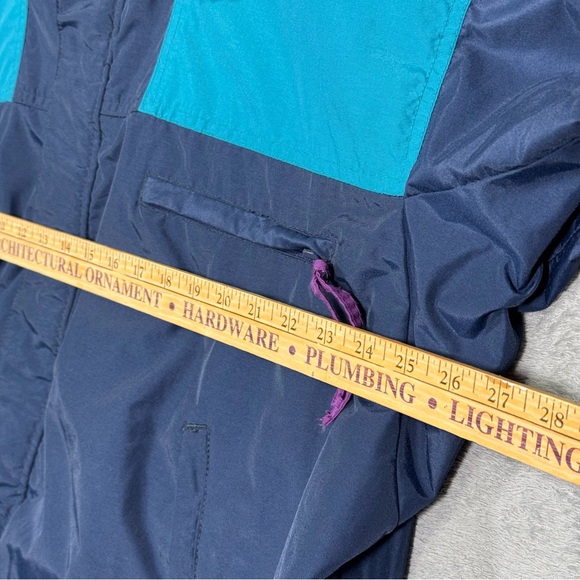 VTG Columbia Vamoose Mens XL 90s Teal Navy Purple Nylon Jacket Radial Sleeve EUC - Picture 11 of 16